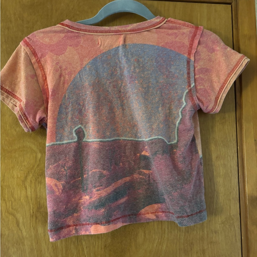We The Free Sunset Desert Crop Top - Pink and Blue - Picture 2 of 7